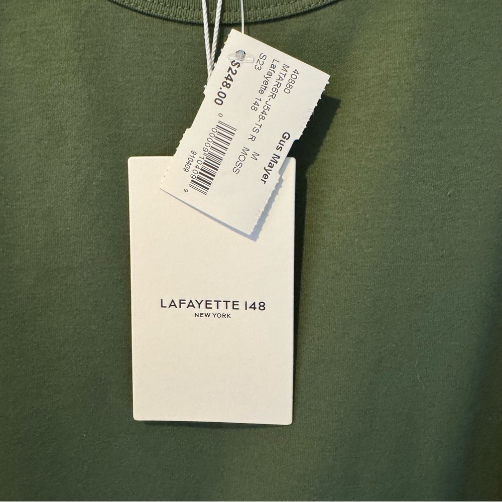 NWT Lafayette 148 New York Moss Green Tank Top | M - Picture 3 of 6